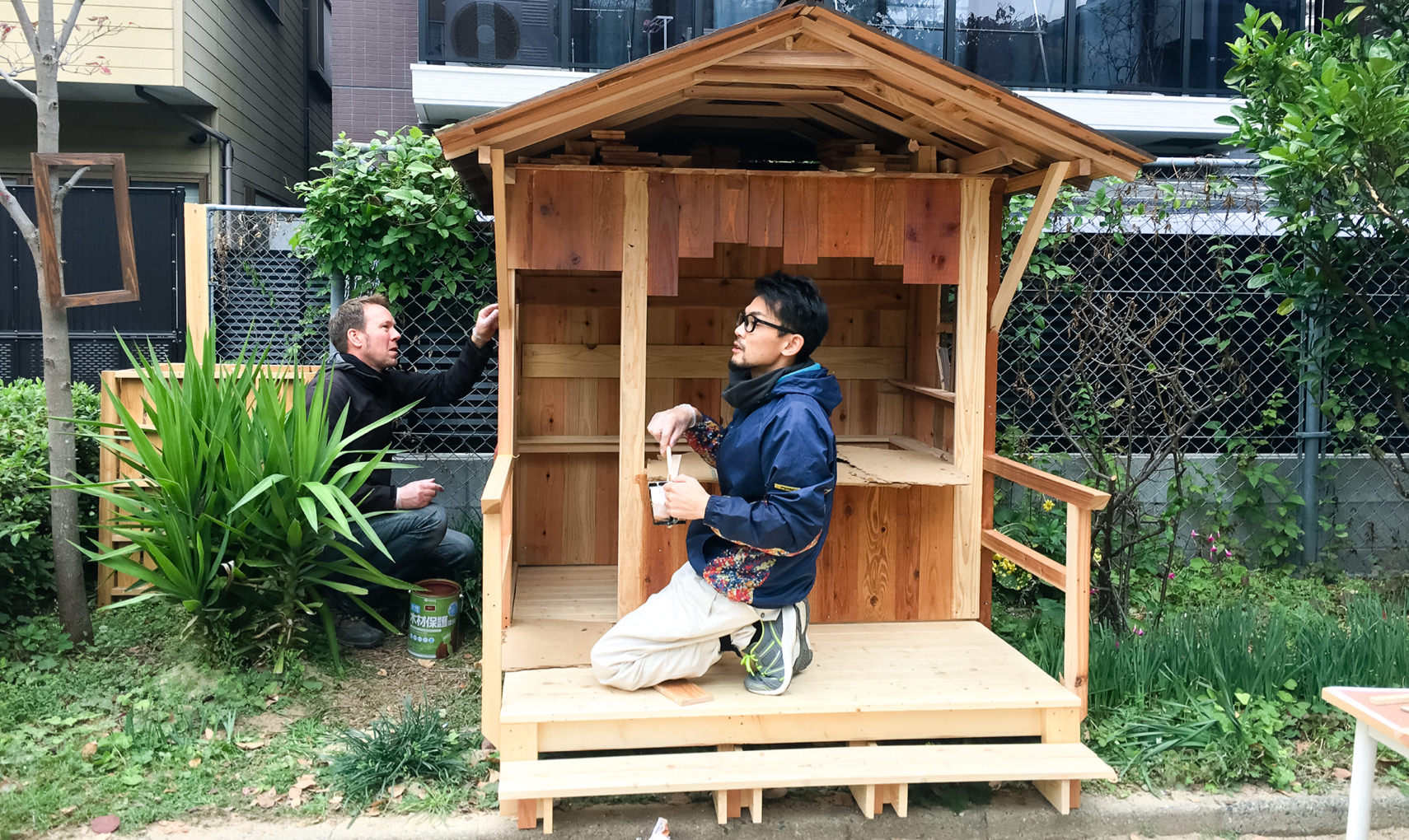 木のおうち制作